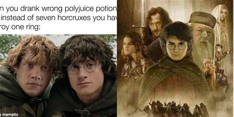 lord rings meme|harry potter vs lotr memes.